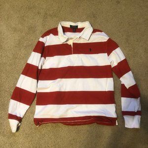Long Sleeved Striped Polo Youth